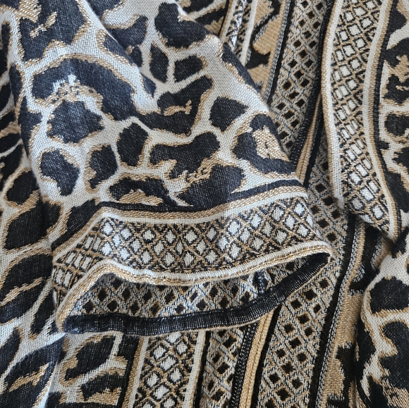 Chico’s Leopard Print Open-Front Kimono Cardigan | Size 0 | Boho Chic New - Picture 7 of 8